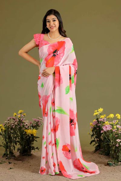 Light Pink Saree Saree